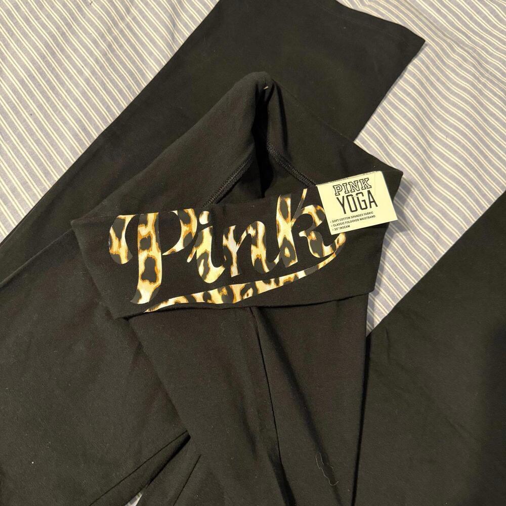 PINK Victoria’s Secret Y2K Cheetah Foldover Flare Pants - Picture 2 of 4